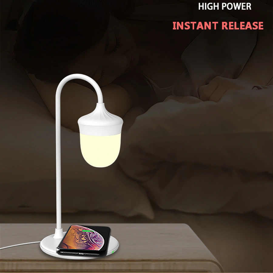 China Factory Supplier Multi-Function Mobile Phone Fast Charge Wireless Charge Night Light Reading Lamp