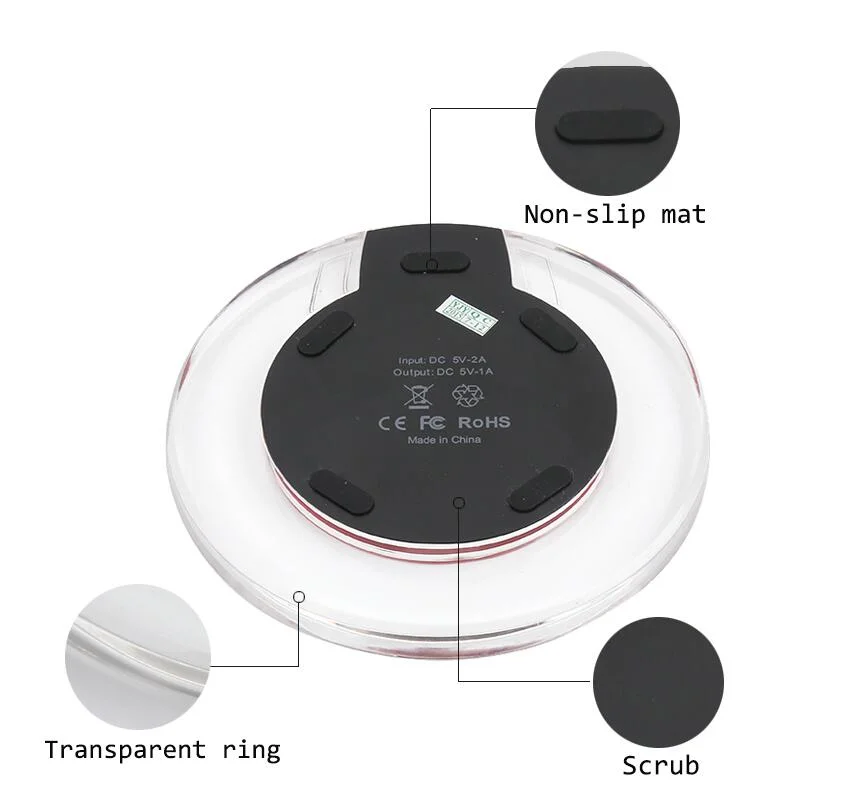 Crystal K9 Wireless 5V Desk Charging Pad for Mobile Phone