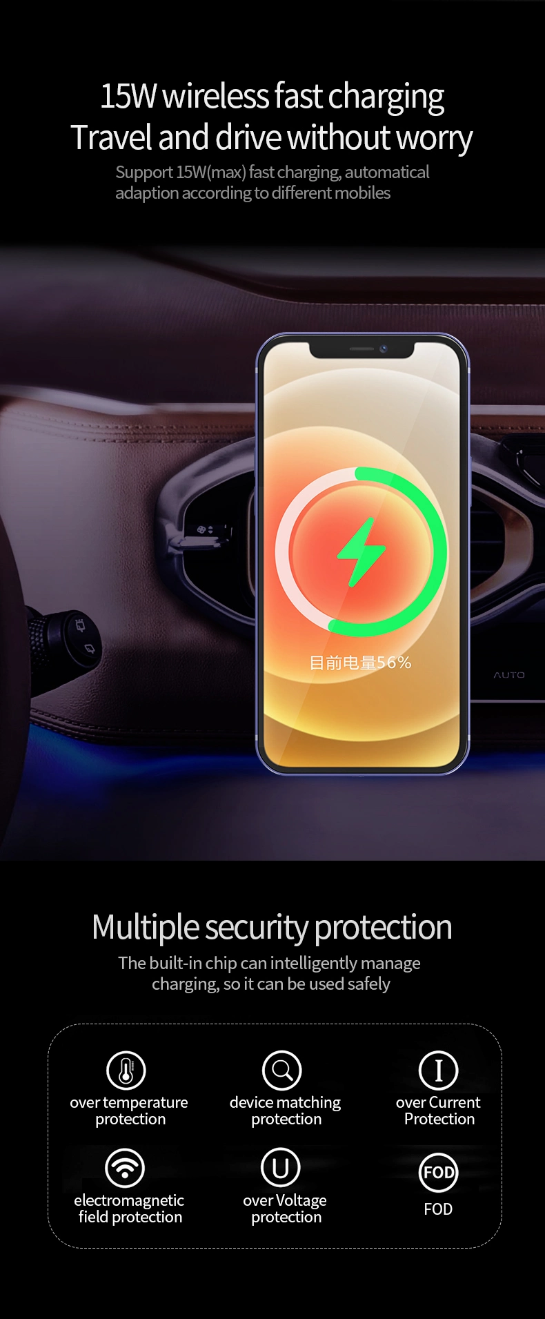 First Publish Patent Factory Magnetic Phone Charger Magsafe 15W Qi Fast Wireless Charger for iPhone 12