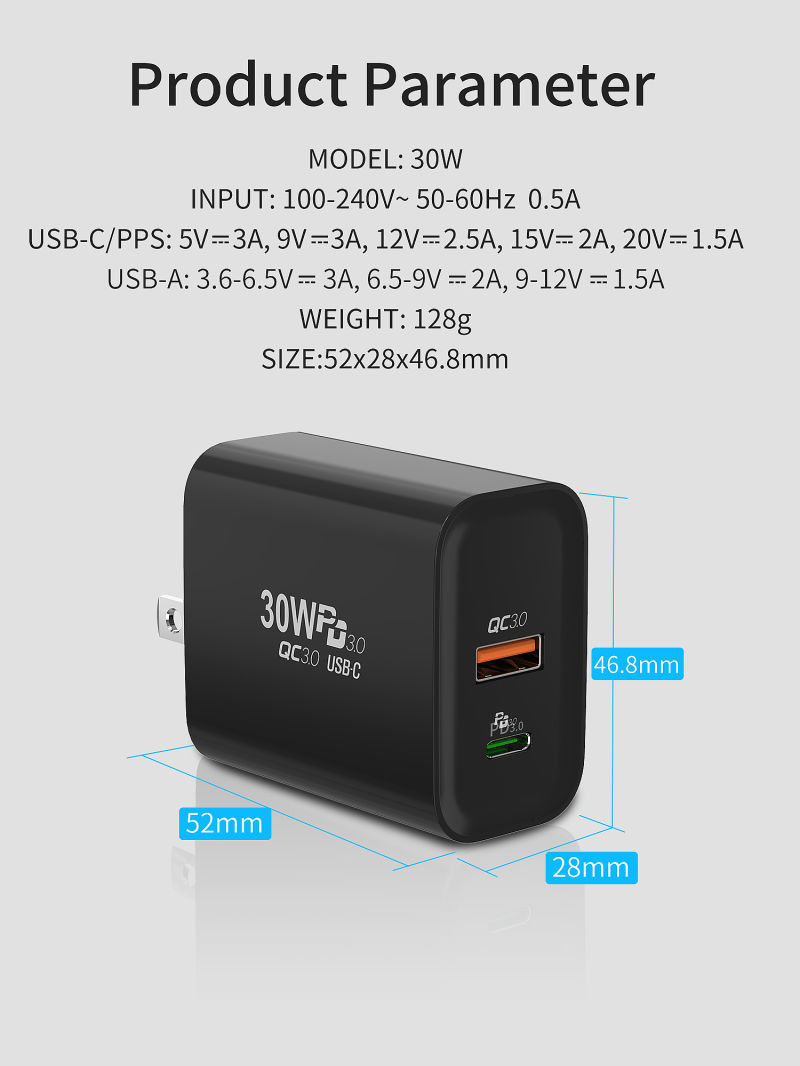 Mobile Phone Fast Charging 30W Pd Charger
