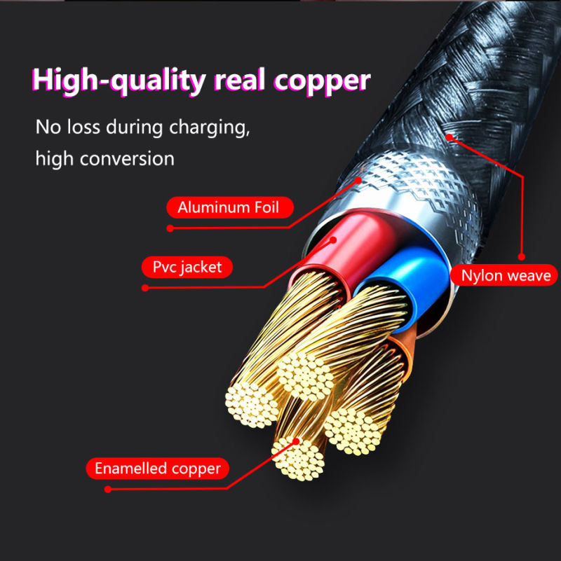 Magnetic Charge Cable for iPhone Samsung Android Fast Charging Magnet Charger Micro USB Type C Cable Mobile Phone Cord Wire