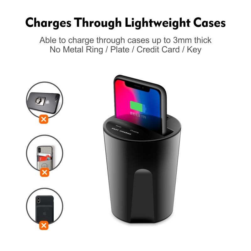 Phone Qi Holder Magnetic Mount R2 Wireless Car Charger