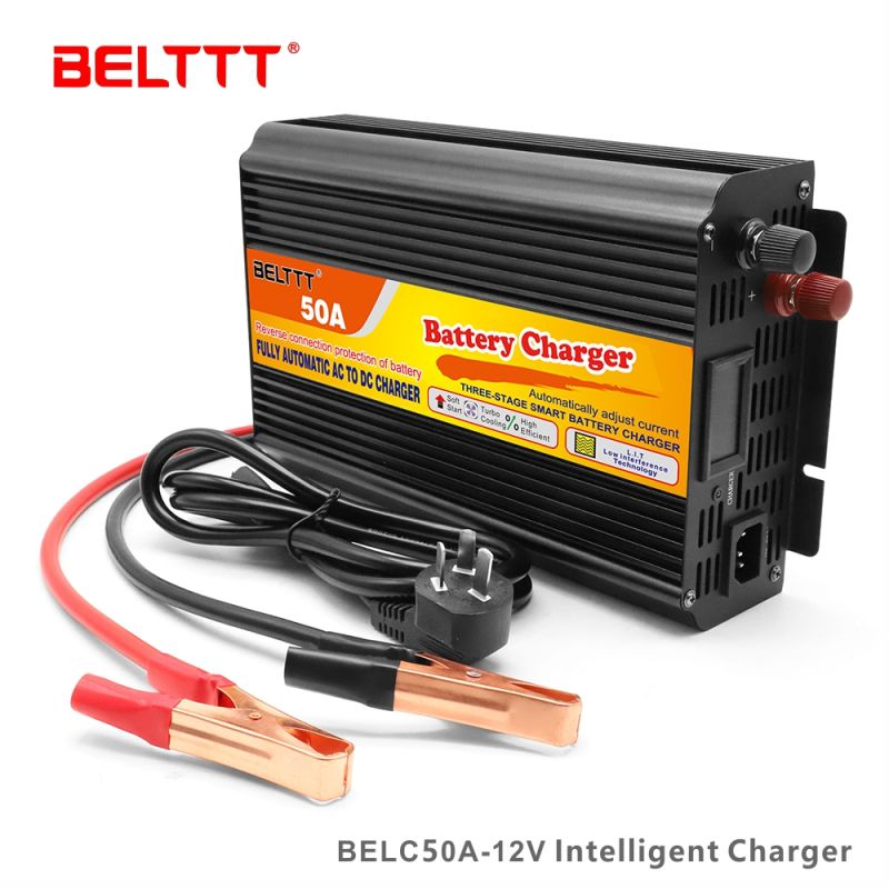 Three Stage Fast Charging 12V 50A Smart Car Storage Battery Charger