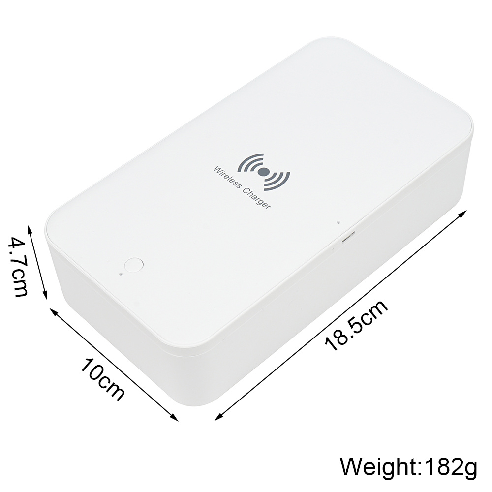 Newest Mobile Phone Wireless Charging UV Light Sterilizer Box Portable USB Wireless Charger UVC LED Sterilization Box
