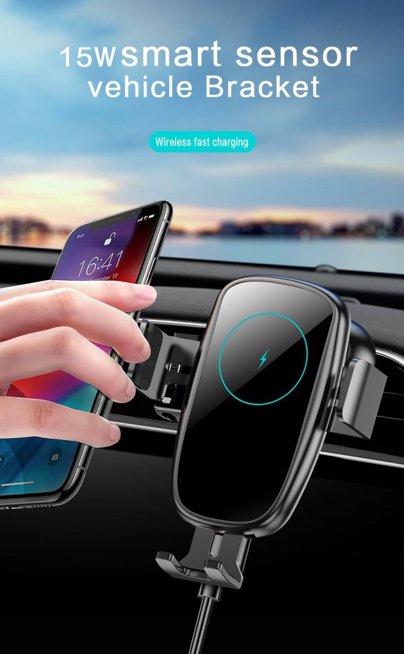 Car Wireless Charger Fast Charger Qi 10W Car Mount Holder Wireless Charger