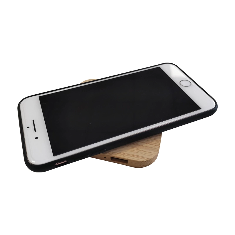 Wireless Phone Charging Station Wood Bamboo Wireless Charger Portable Charger for Iphones