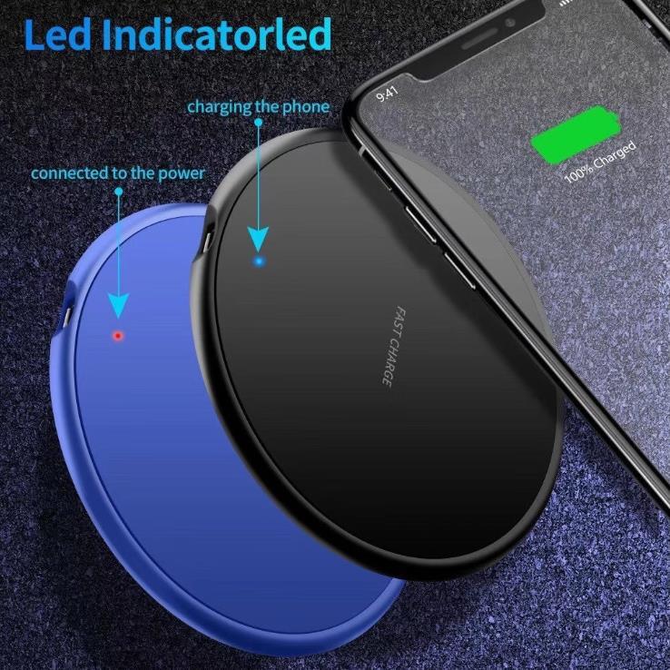 ABS Red Wireless Fast Mobile Charger Universal Wireless Charger Pad