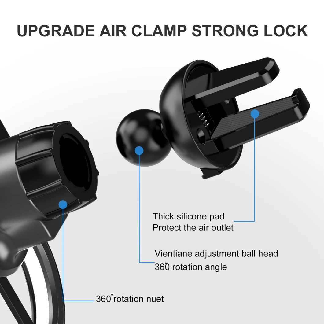 Wireless Car Charger 15W, Gravity Wireless Fast Charger Car Mount, Air Vent Phone Holder, Wireless Charger