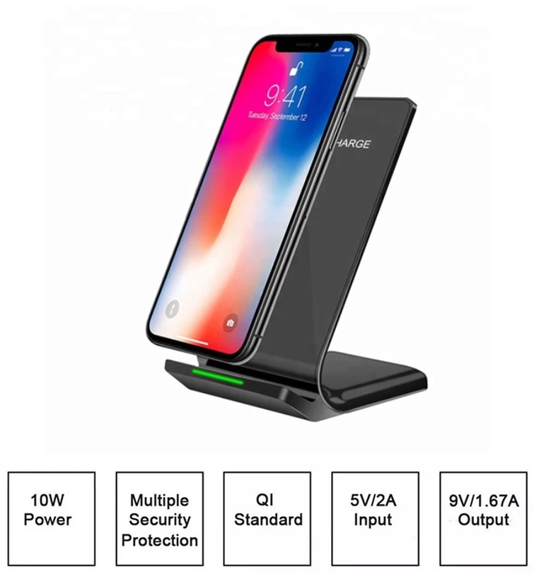 2020 Hot Trending Wireless Charger Qi 10W Portable Fast Wireless Stand Charger
