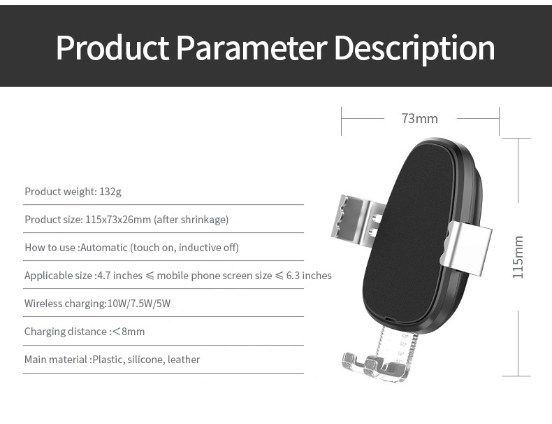 10W Fast Charging Car Charger 2020 Magnetic 360 Degree Rotation Qi Wireless Charging Air Car Charger Fast Charging