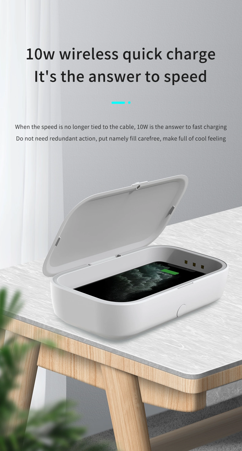 UV Sterilizer Box with Wireless Charger for Mobile Phone