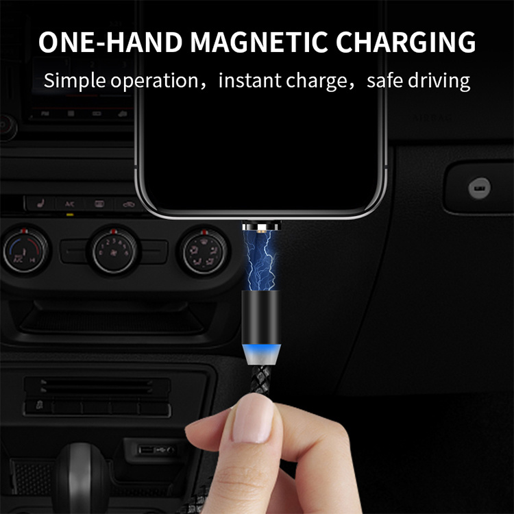 Free Shipping 1m Magnetic Mobile Phone Cable for iPhone Micro USB Type C Cable Magnetic Charger