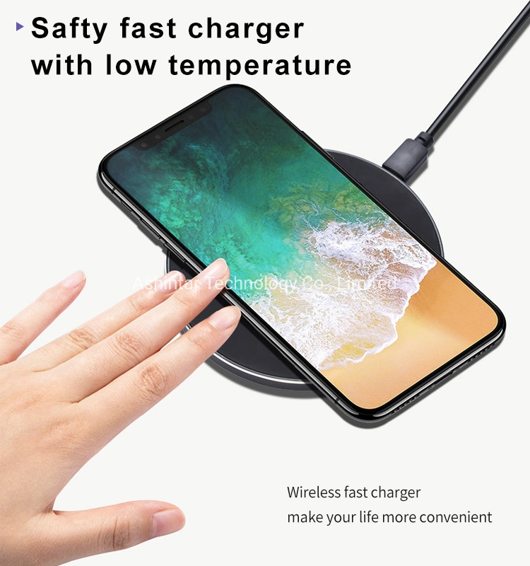 9V 2A Qi Smart Fast Charger Mobile Phone Charger 10W Qi Wireless Charger for iPhone