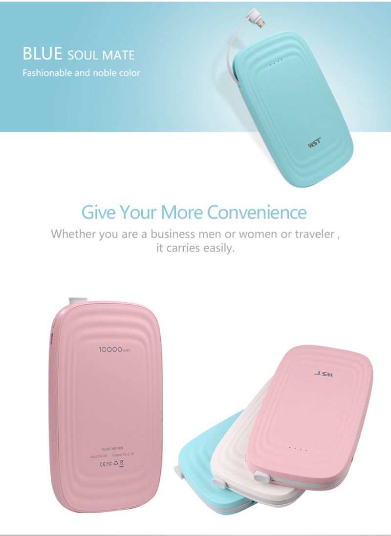 High Quality Dual USB Outputs Powerbank 10000mAh Portable Power Bank Phone Battery Charger