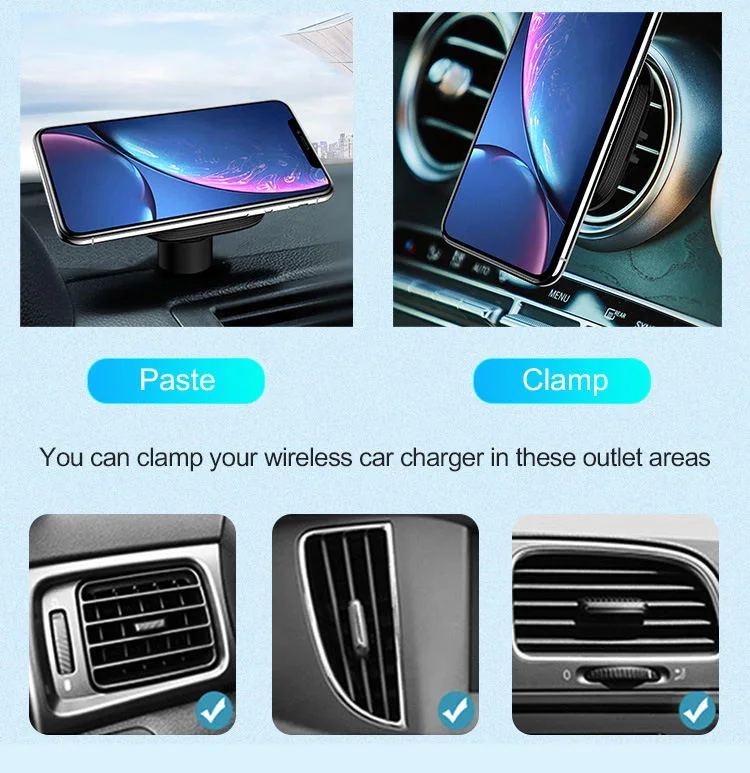 Tongyinhai Clip Paste Holder Magnetic Attachable Charging Qi 15W Fast Charging 3 in 1 Wireless Charger