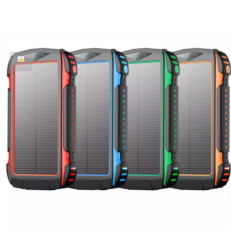 20000mAh Waterproof Portable Fast Charger Powerbank 3 in 1 Wireless Charger Solar Power Bank