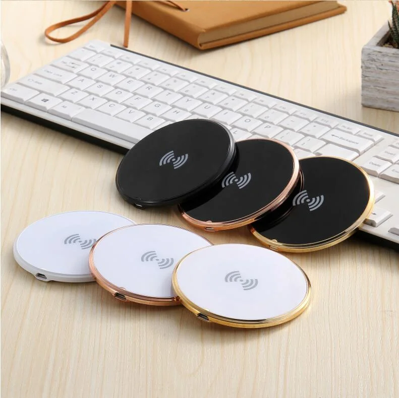 Plastic Roundness Wireless Charger for Mobile Phone Samsung S8 and iPhone