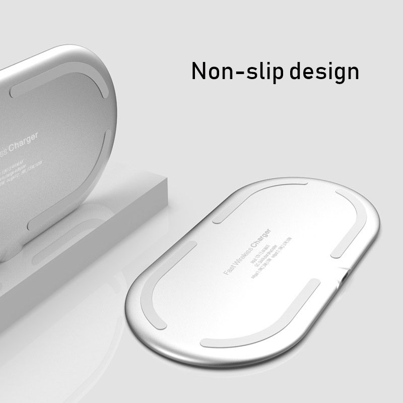 10W Dual Qi Wireless Charger Wireless Charging Pad