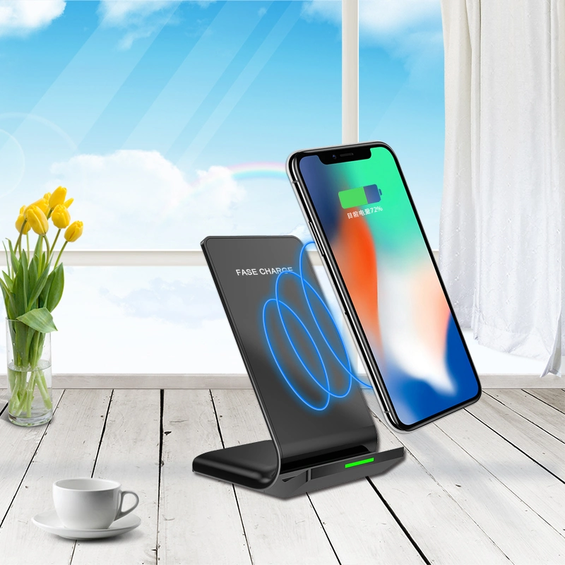 Standing Wireless Charger, 7.5W Wireless Fast Charging Stand Compatible with iPhone 11 Xs Max Xr X 8 Plus, 10W Quick Charging Compatible with Galaxy S10 S10 Plu