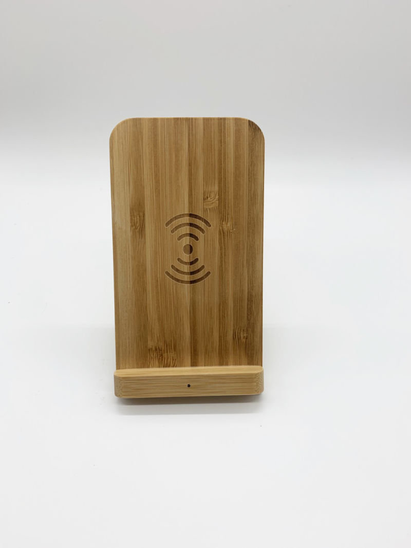 Bamboo Wireless Charger Pad, Environmental Protection Material Wireless Charger with Ntc&Fod, Wireless Charger Stand