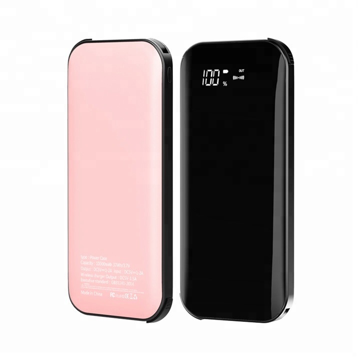 10000mAh Wireless Power Bank Built in Cable 3 in 1 Portable Mobile Wireless Charger