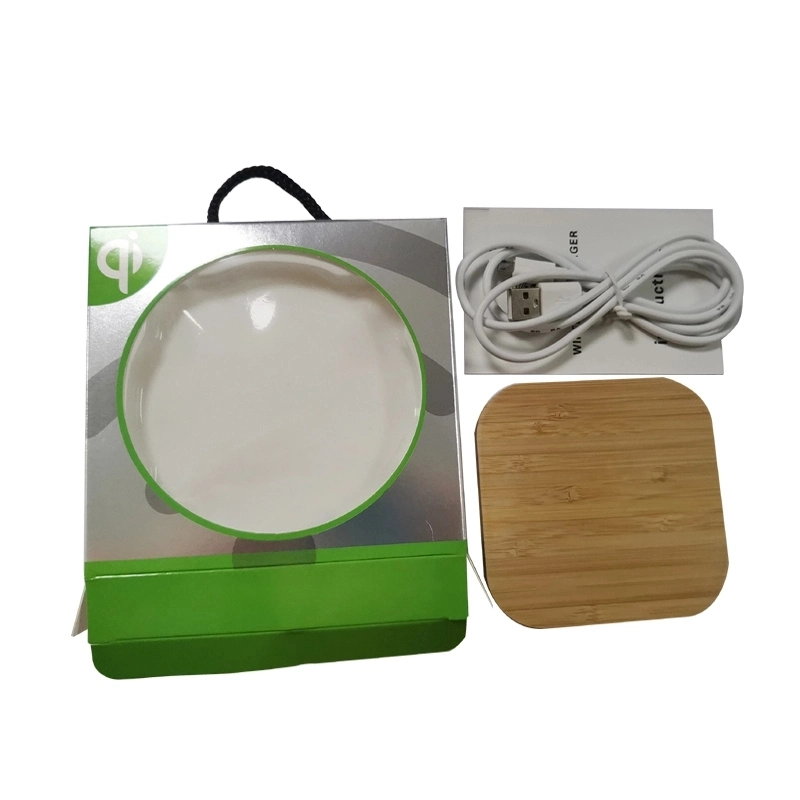 Factory Hot Selling Bamboo Wood Qi Wireless Charger 10W Wireless Fast Charger