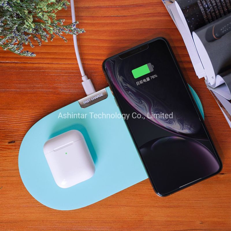 Portable 10W Fast Charging Qi Wireless Charger for iPhone