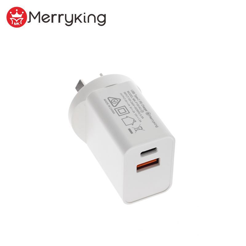 QC 3.0 Wall Charger 18W Fast Charging Pd USB-C Adaptor Cell Phone Charger