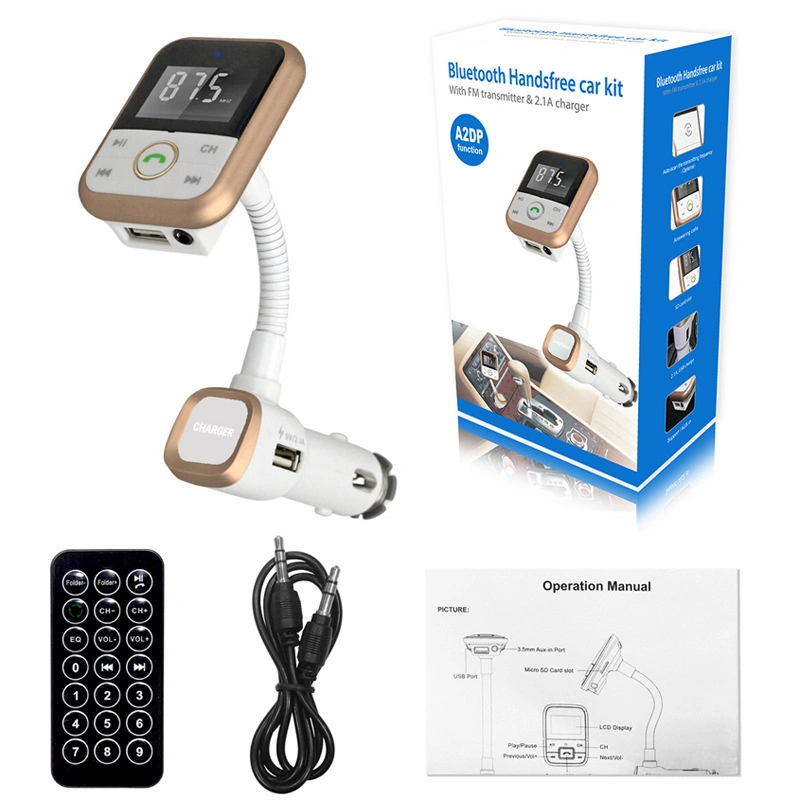 Car Kit for iPhone Charger Hot New Bluetooth FM Transmitter Bt67 MP3 Player