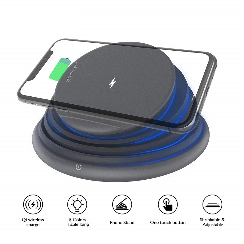 Kingmaster F200 Phone Stand Wireless Charger Fast 10W Wireless Charger with Mood Light