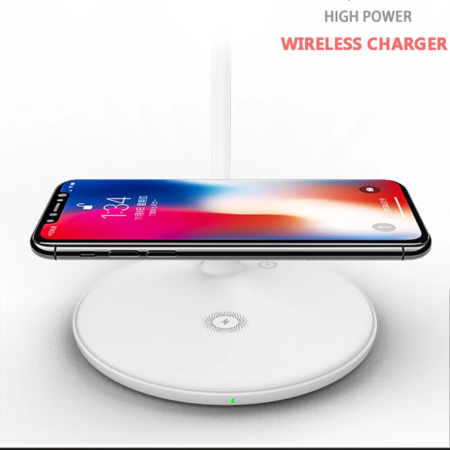 China Factory Supplier Mobile Phone Quick Charge Wireless Charger Qi iPhone Mobile Phone Quick Charge Wireless Charger Nightlight Lamp Manufacture