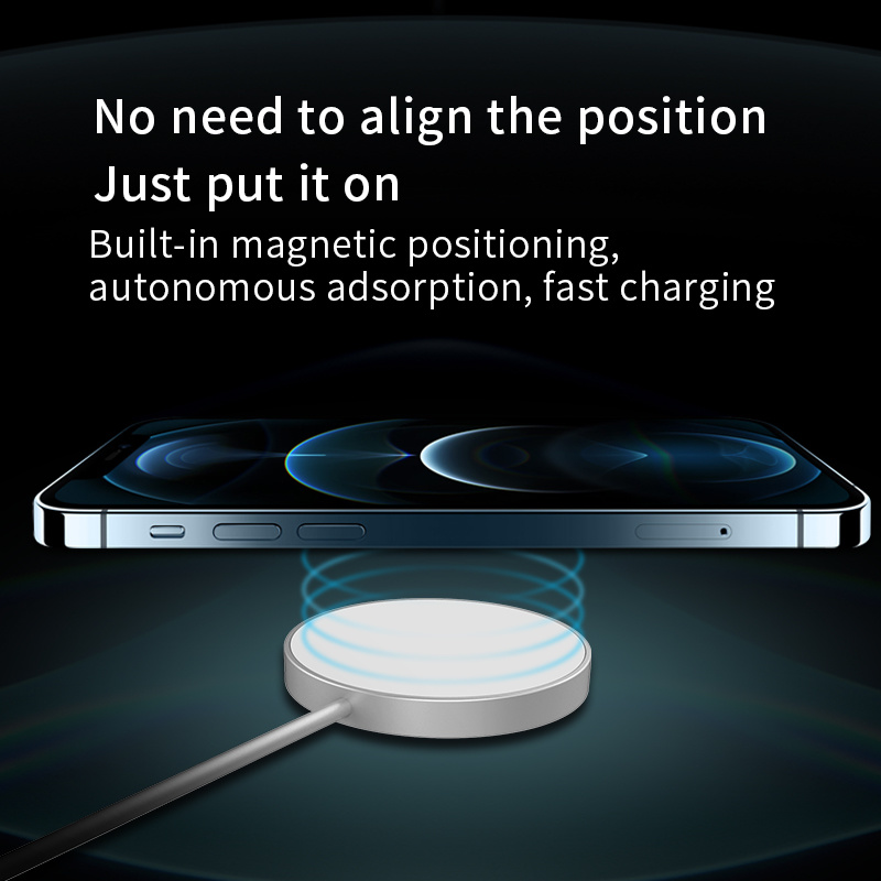 Usams New 15W Magnet Wireless Charger Magnetic Wireless Charger for Apple 12 Mobile Wireless Charger Magnet