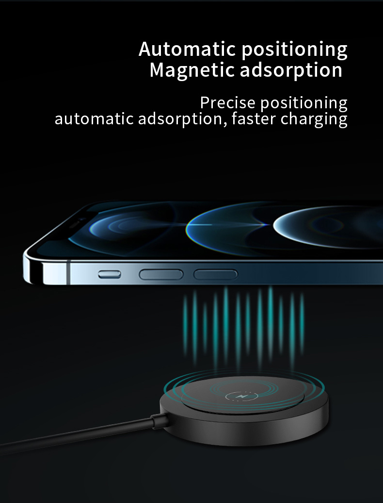 Portable Fast Charging Mobile Phone Magnetic Charger Wireless Pd Charger for Apple iPhone 12 Magsafe Wireless Charger