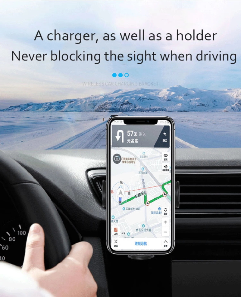 Wireless Charger Car Wireless Charger Phone Holder Infrared Intelligent Sensor Bracket 10W Wireless Fast Charger for Phone Sumsung Huwai X8