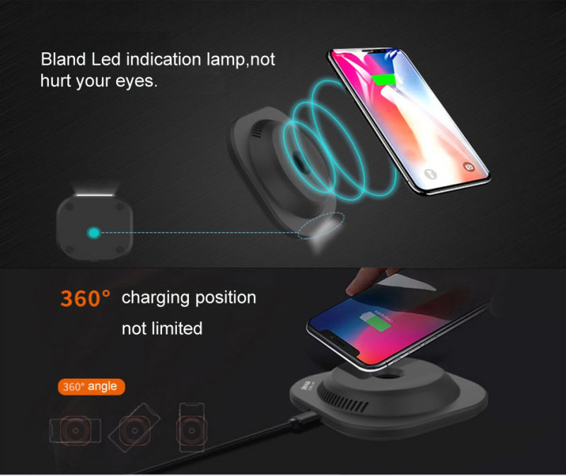 Wireless Fast Charger, for Samsung Wireless Charger, Built-in Small Fan Wireless Qi Charger, iPhone Wireless Charger Compatible 5W, 7.5W, 10W