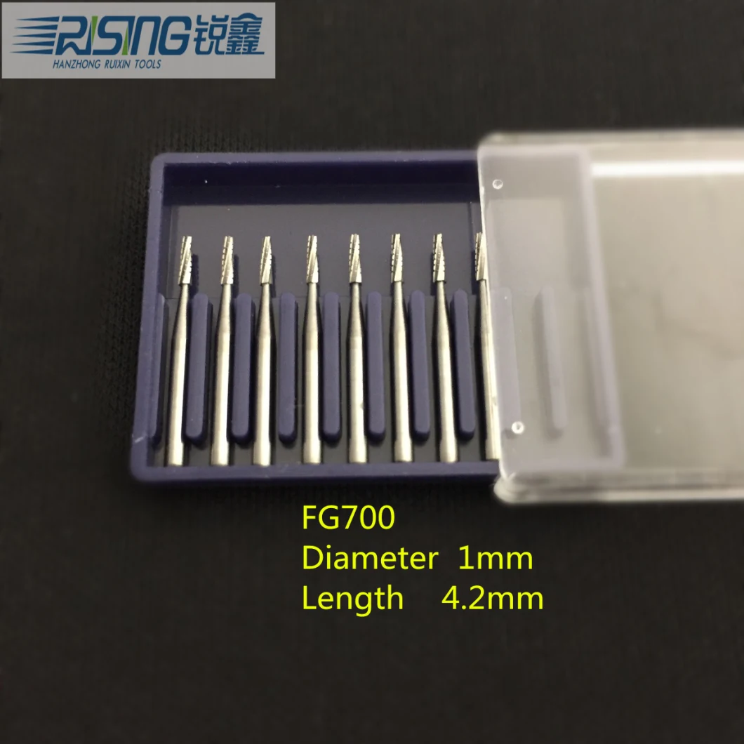 FG 700 Series Tungsten Carbide Bur-Tapered Fissure Shape Dental Burs for High Speed Handpiece