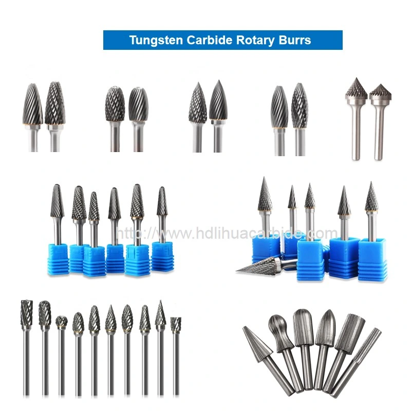 Tungsten Carbide Burr Rotary Cutter Engraving Grooving Bit Set