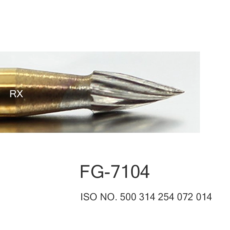 Dental Carbide Burs for Trimming and Finishing with Titanium FG-7104
