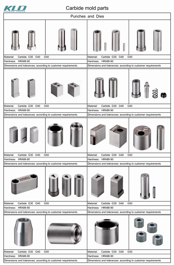 Customized High-Precision Parts for Carbide Steel Stamping Die Auto Plastic Metal Die Casting Mould Lathe Milling Parts