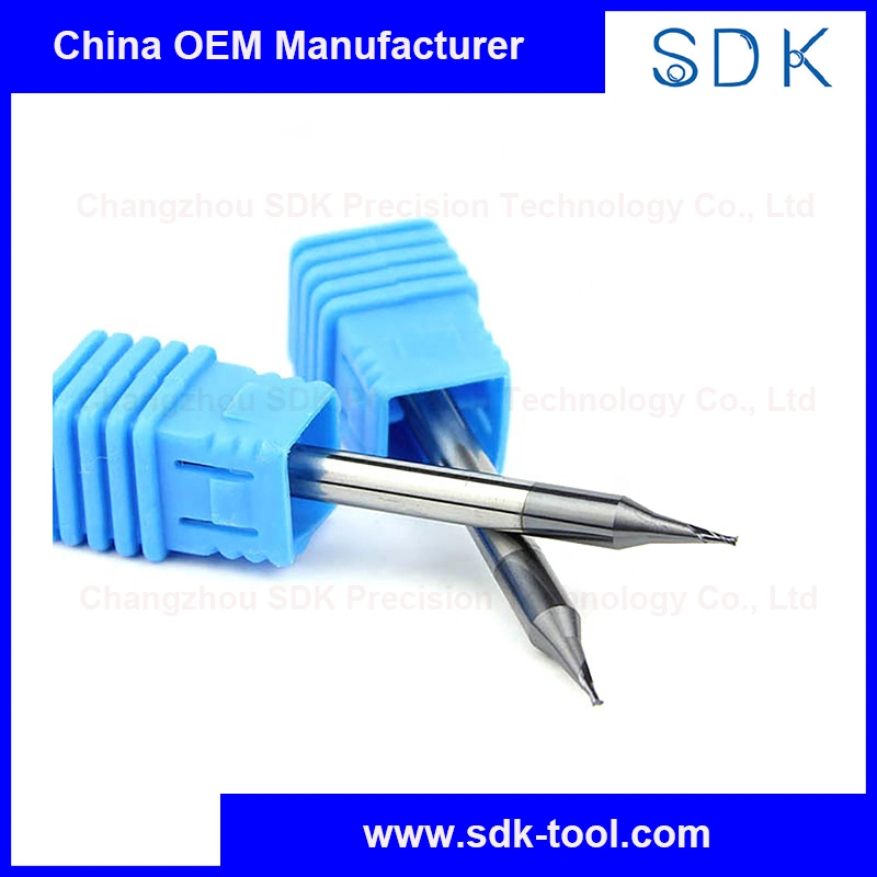 Black Nano Coating Cemented Carbide Micro Flat End Mill for Hardened Steels