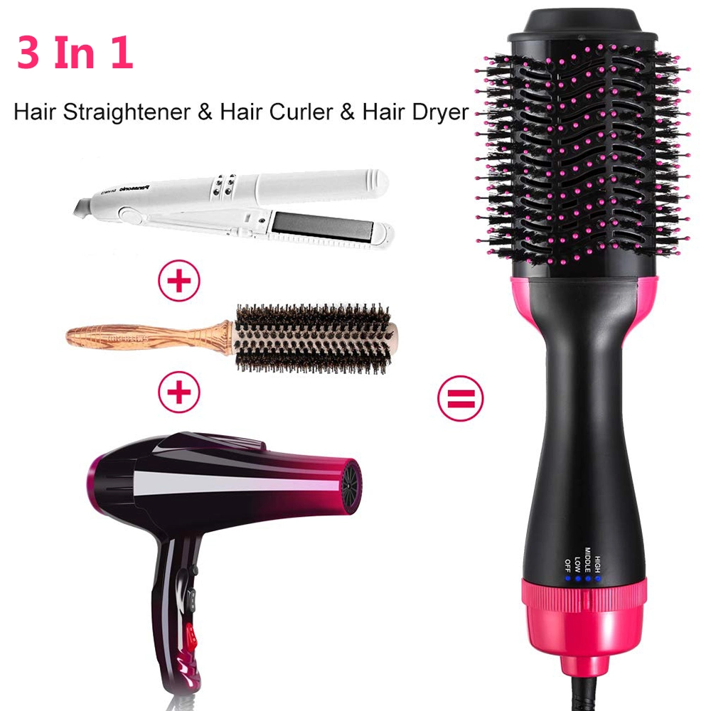 Hot Sale Hairdryer Brush One Step Hair Dryer Volumizer Dryer Comb Big Round Brush Hair Blower Rotating Hot Air Brush