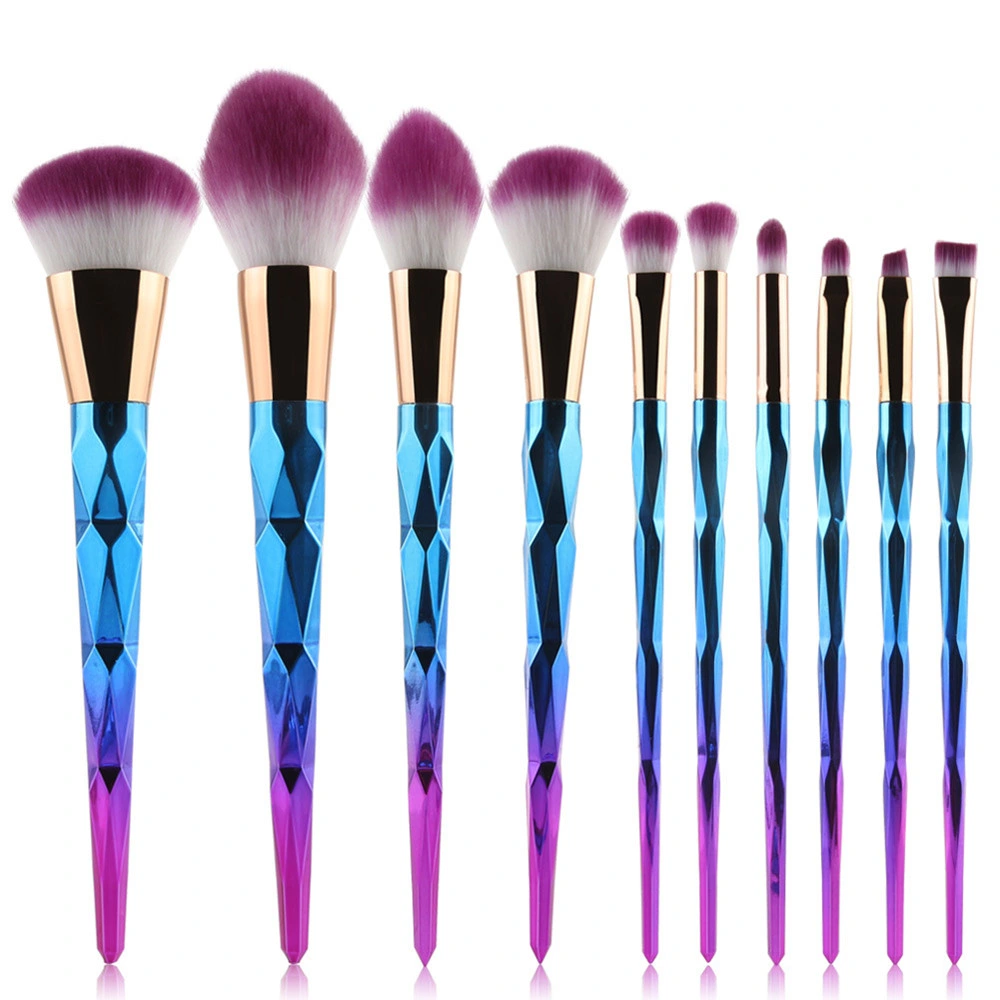 10PCS Diamond Fish Makeup Brushes Eye Shadow Blush Cosmetics Tool