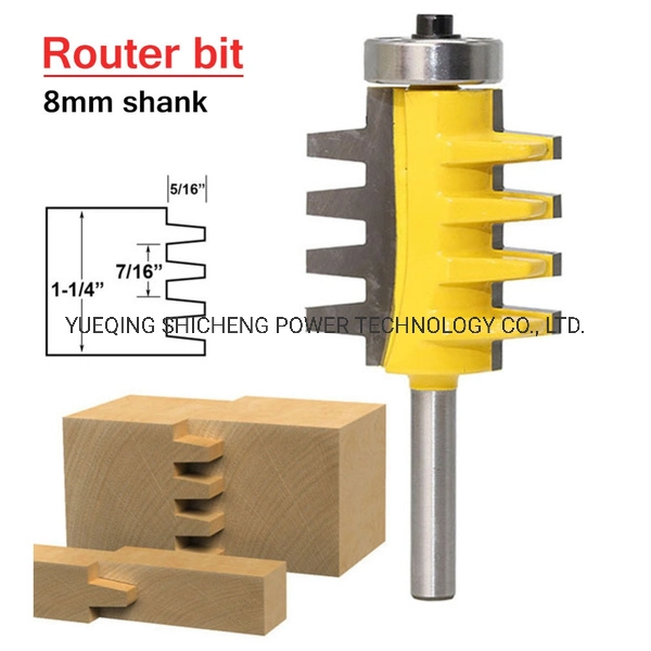 8mm Shank Rail Reversible Finger Joint Router Bit