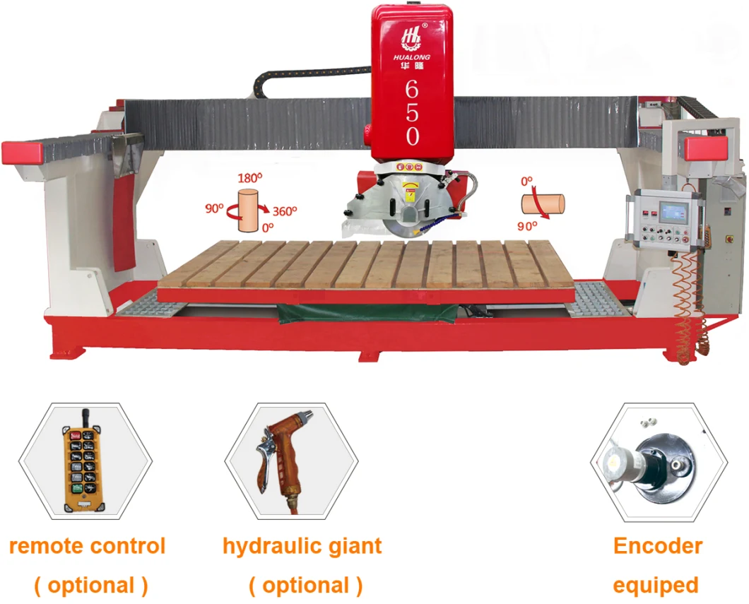 High Efficiency Bridge Saw Marble Cutting Machinery with Milling Blade