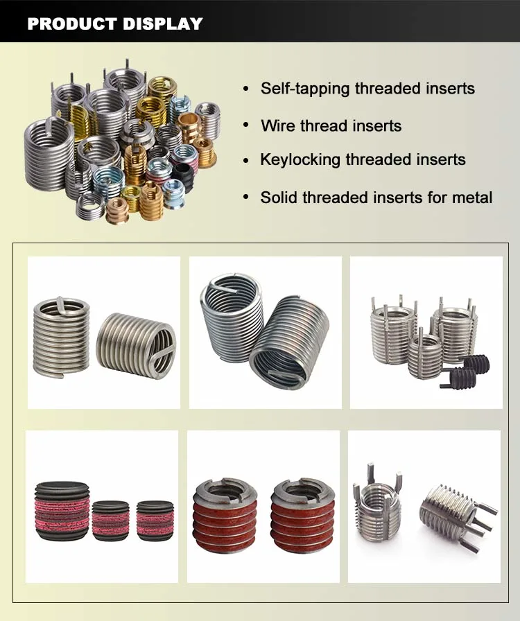 M12 Stainless Steel Wire Thread Inserts for Aluminium Thread Turning Inserts
