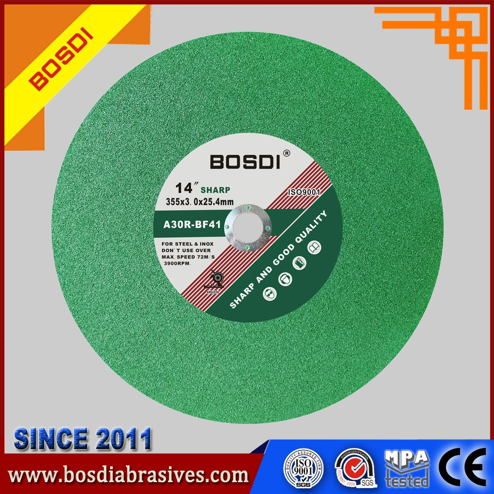 355mm Cut off Wheel/Disc, Resin Cutting Wheel/Disc, Abrasive Cutting Wheel/Disc for Metal, Inox
