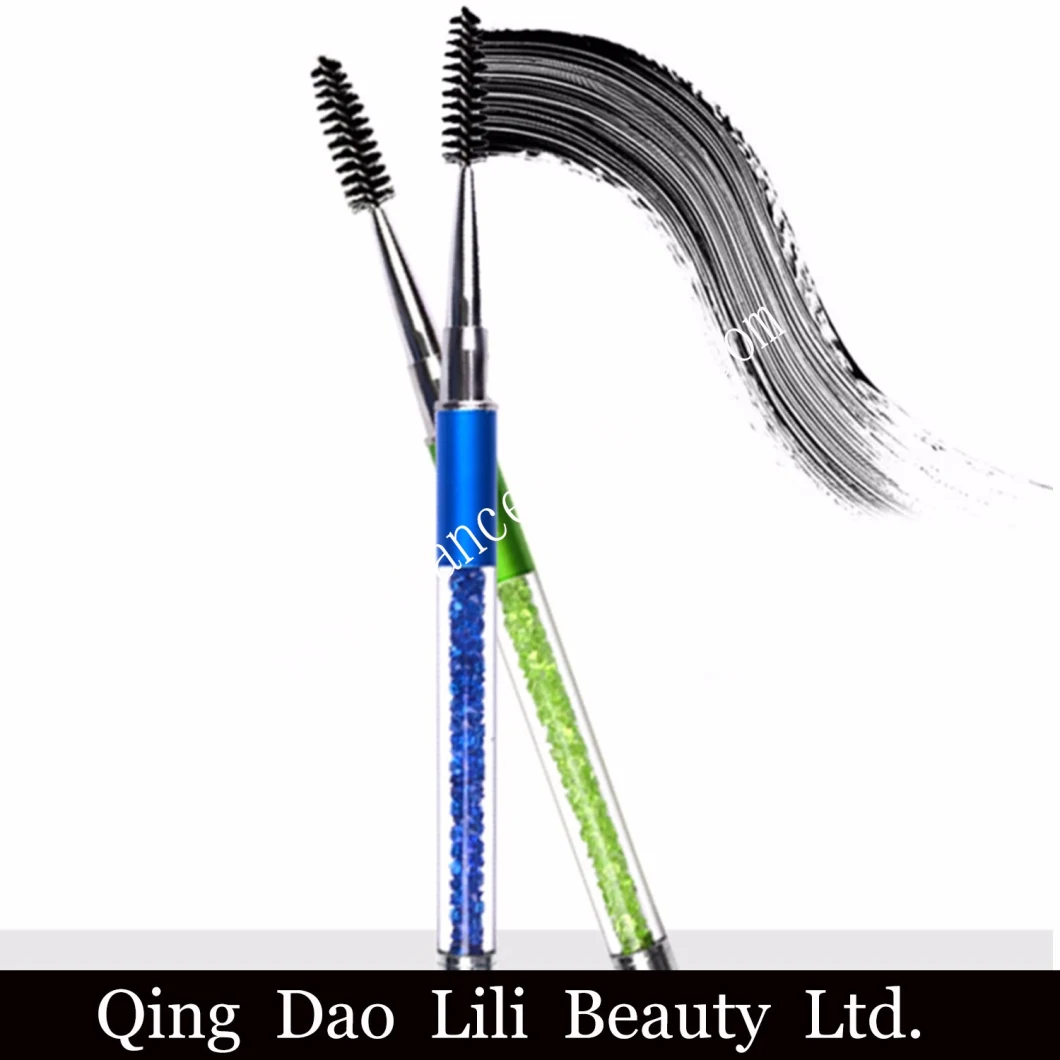 Wholesale Diamond Brush Beauty Makeup Tools Transparent Diamond Handle Eyebrow Lash Comb Brush
