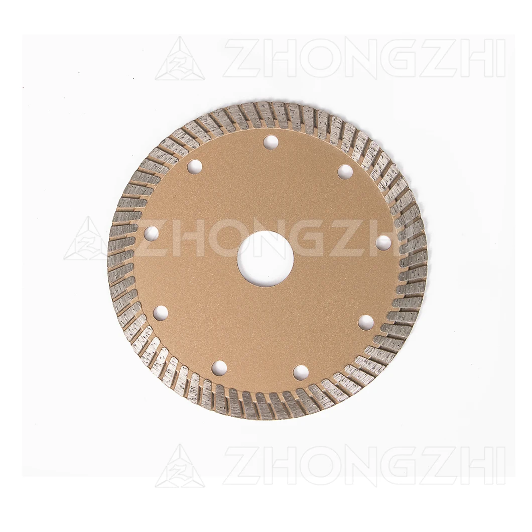 D125 Sintered Narrow Continuous Turbo Rim Diamond Blade for Stone Cutting