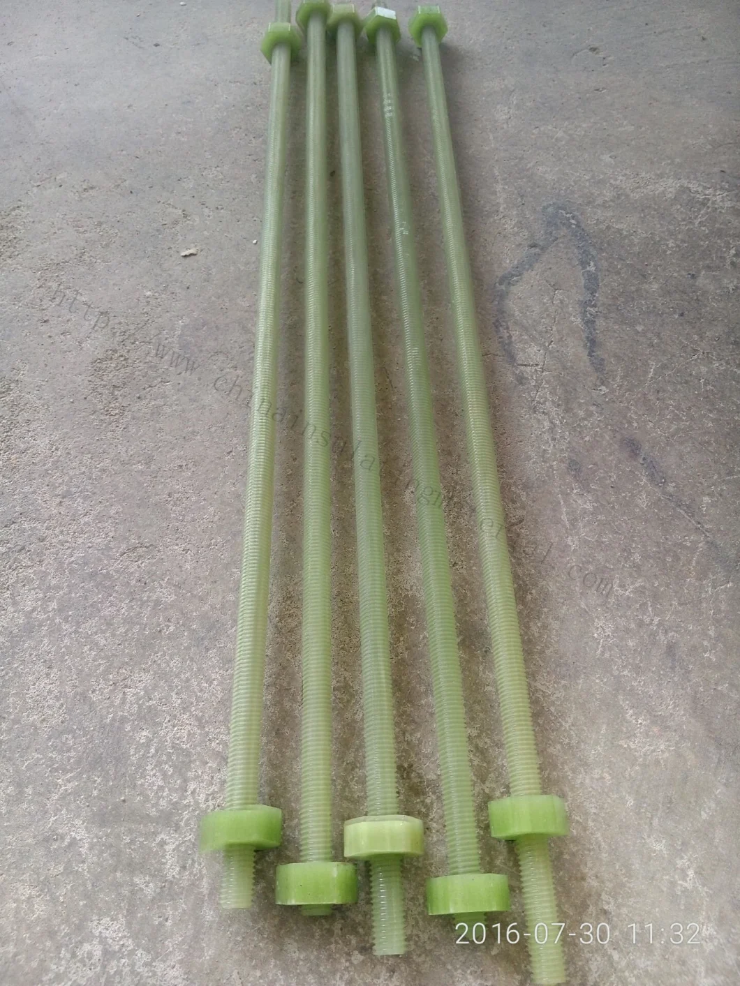 Epoxy Reinforced FRP Bolt and Nut for Anti-Corrosion Industry Light Green Colours for Transforme R