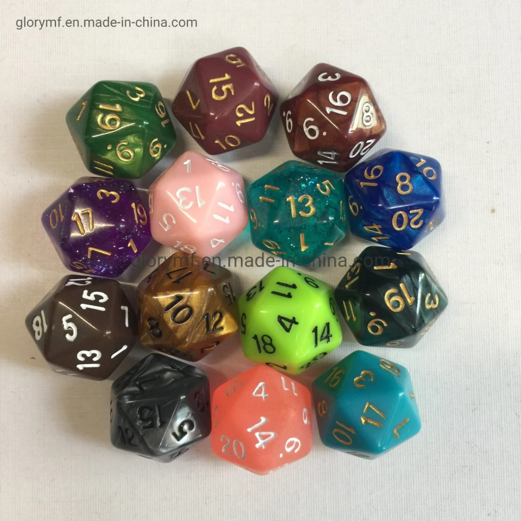 Collection of Custom Engraved Dice with Pearl Luster D6 Dice